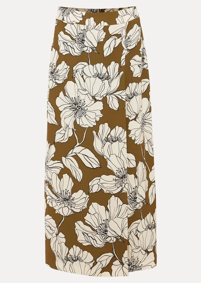 Women Phase Eight Skirts Amalia Floral Midi Skirt Green