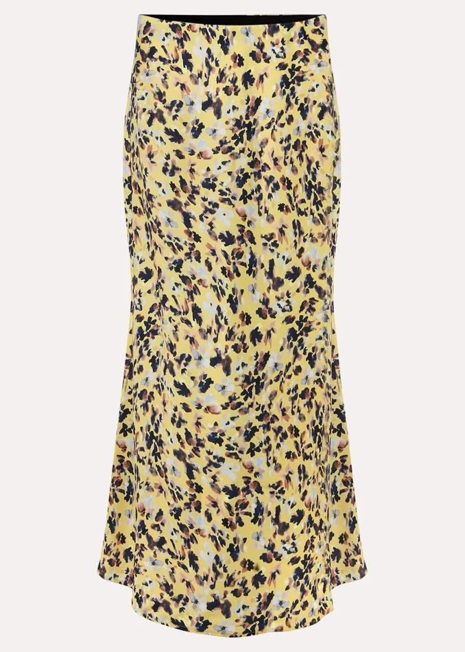 Women Phase Eight Skirts Blaire Floral Satin Slip Skirt Yellow