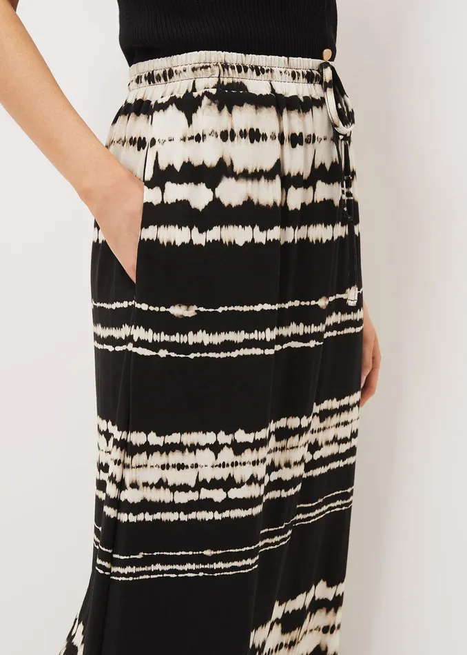 Women Phase Eight Skirts Ce Ce Tie Dye Jersey Maxi Skirt Black