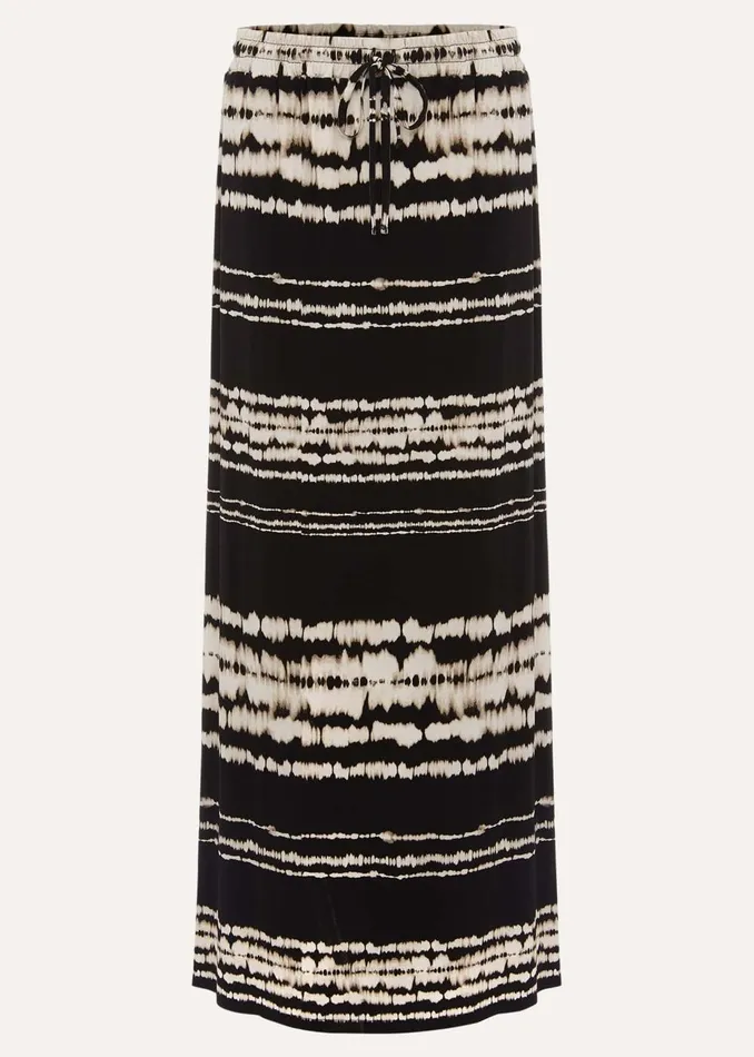 Women Phase Eight Skirts Ce Ce Tie Dye Jersey Maxi Skirt Black