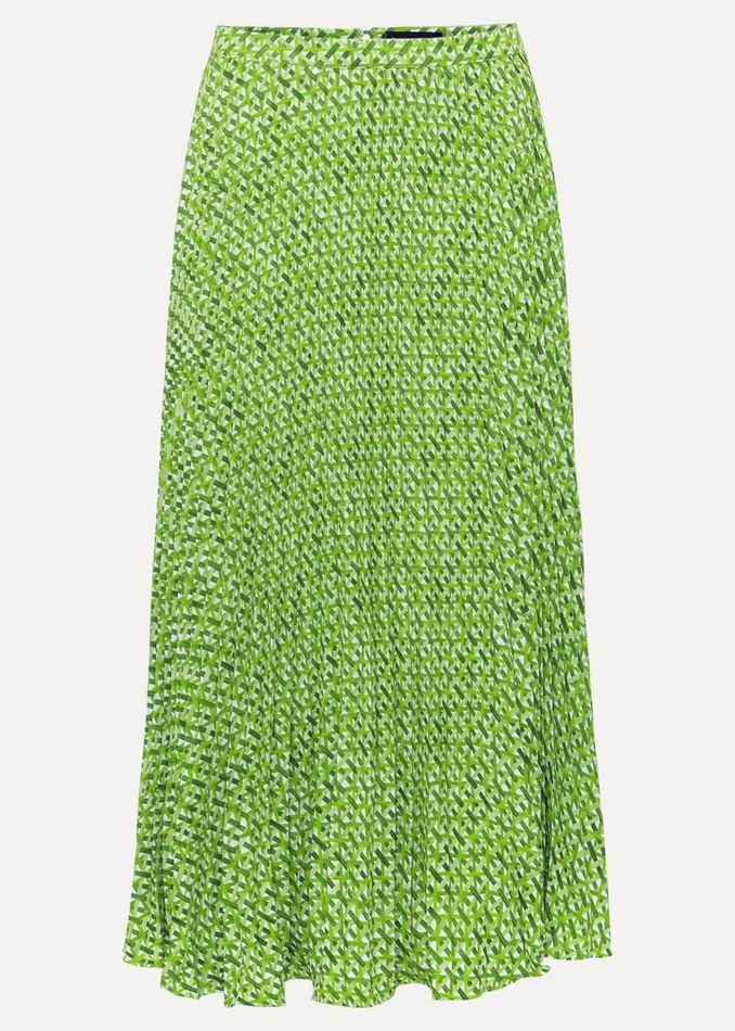 Women Phase Eight Skirts Elmina Geo Pleated Midi Skirt Green