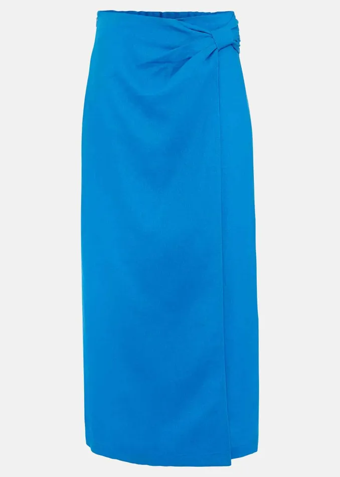 Women Phase Eight Skirts Hayden Linen Wrap Skirt Blue