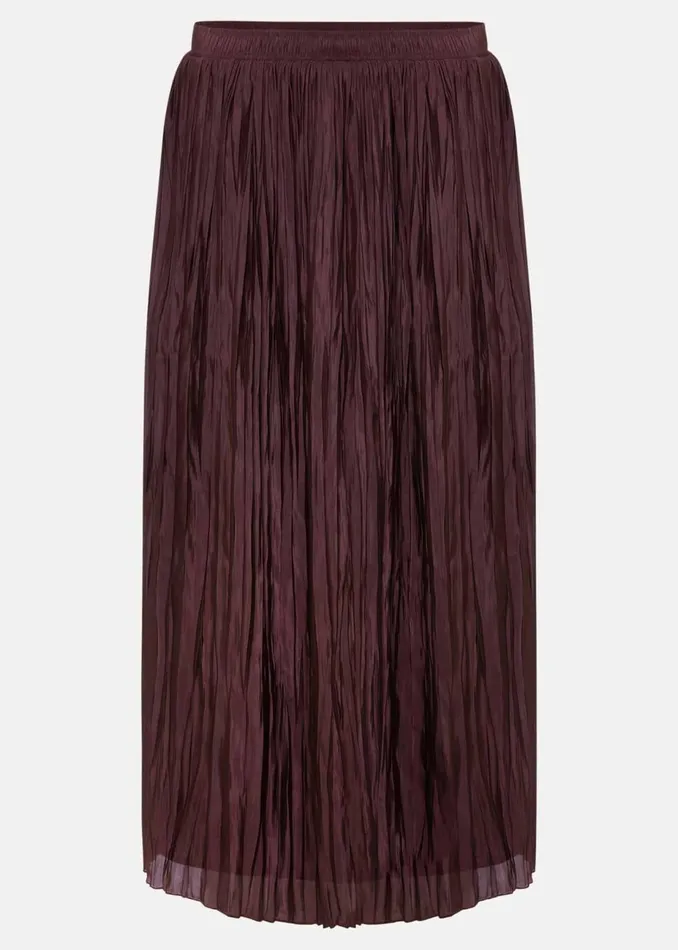 Women Phase Eight Skirts Kate Plisse Midi Skirt Aubergine