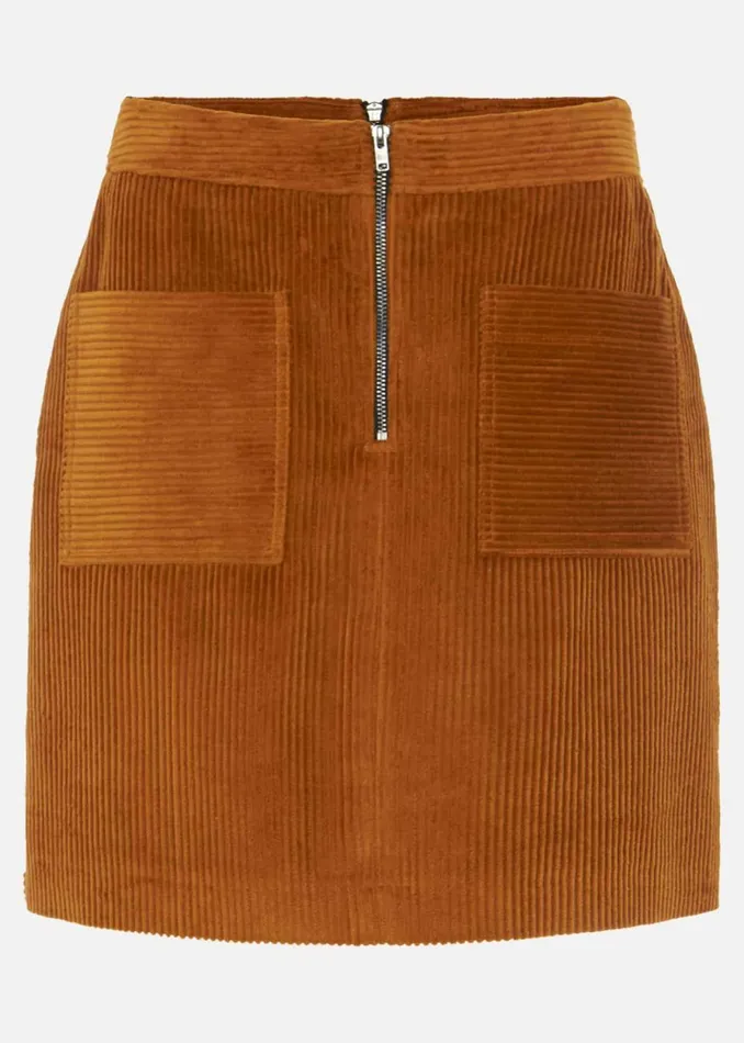 Women Phase Eight Skirts Kennedy Corduroy Mini Skirt Ochre