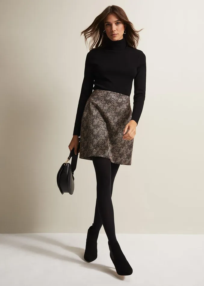 Women Phase Eight Skirts Kilah Jacquard Mini Skirt Gold