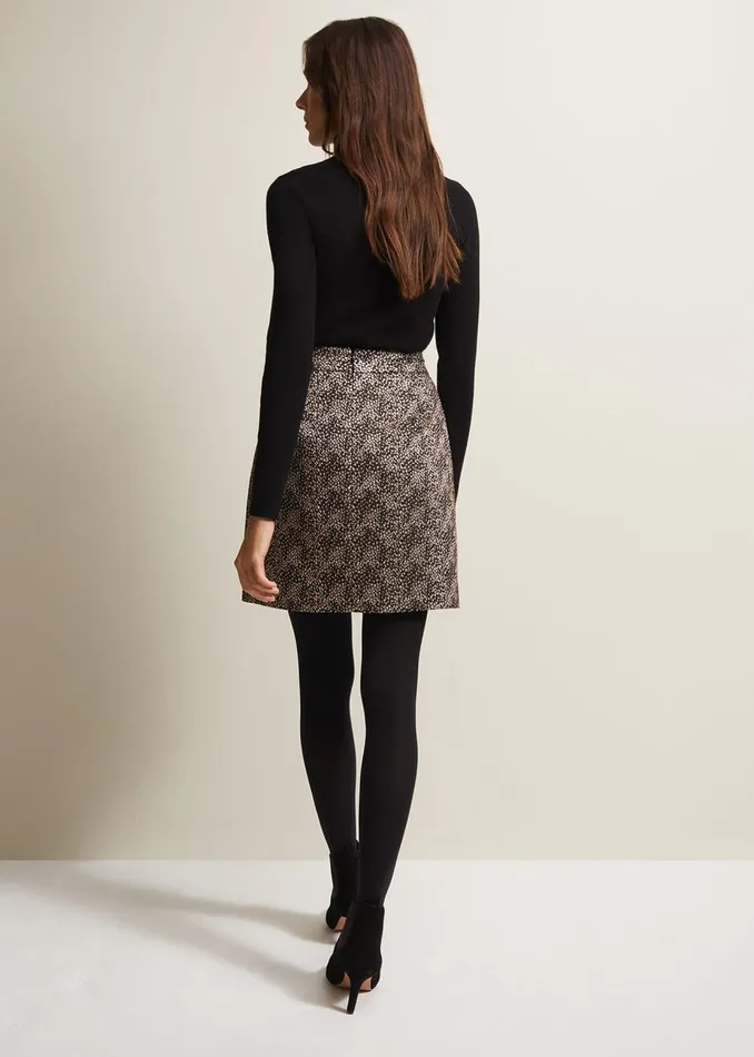 Women Phase Eight Skirts Kilah Jacquard Mini Skirt Gold