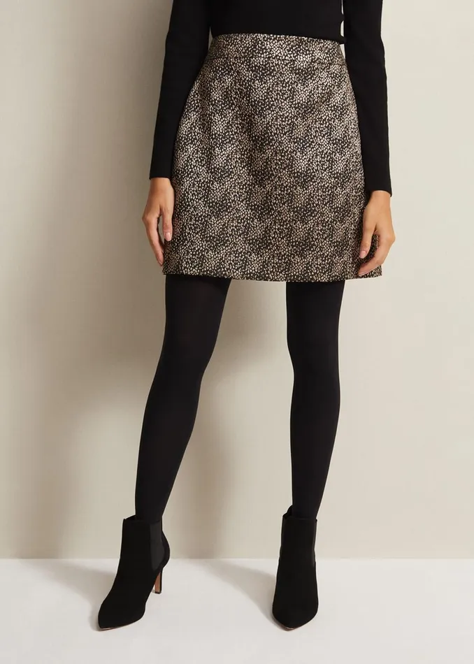 Women Phase Eight Skirts Kilah Jacquard Mini Skirt Gold