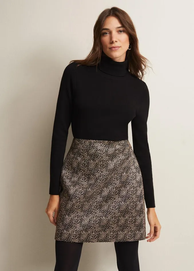 Women Phase Eight Skirts Kilah Jacquard Mini Skirt Gold