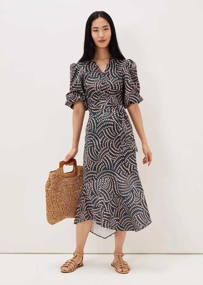Women Phase Eight Skirts Kiri Geometric CoOrd Skirt Ocean Coral