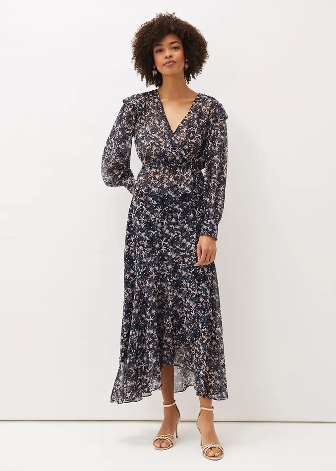 Women Phase Eight Skirts Lola Floral CoOrd Maxi Skirt Navypink
