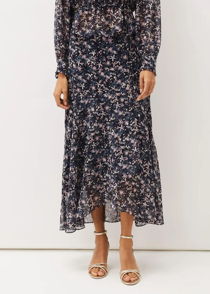Women Phase Eight Skirts Lola Floral CoOrd Maxi Skirt Navypink