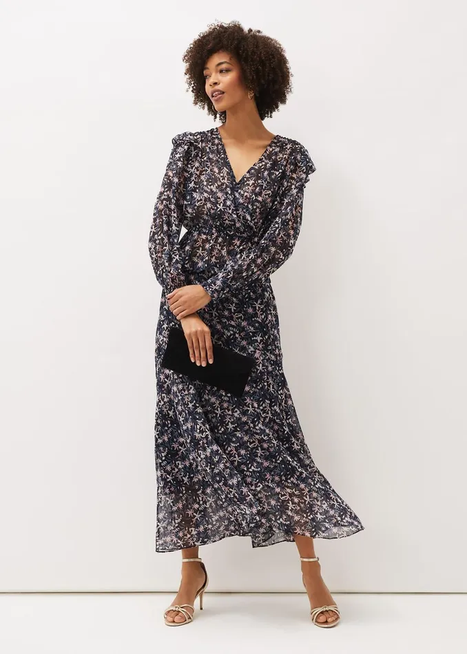 Women Phase Eight Skirts Lola Floral CoOrd Maxi Skirt Navypink