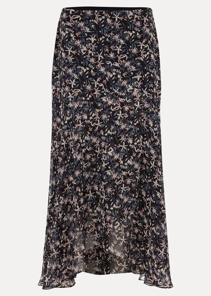 Women Phase Eight Skirts Lola Floral CoOrd Maxi Skirt Navypink
