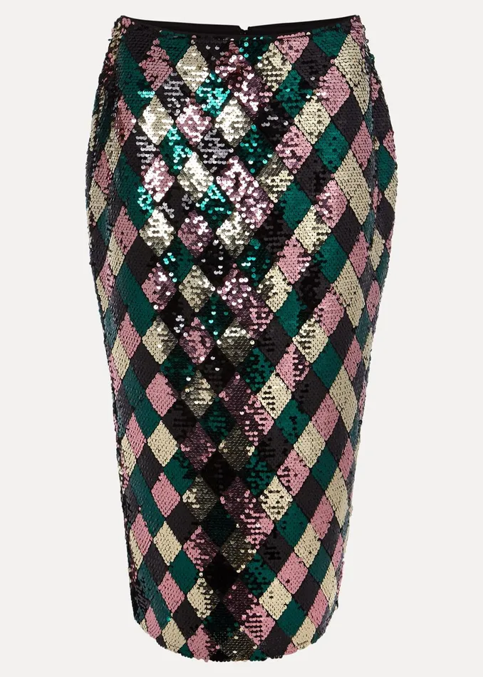 Women Phase Eight Skirts Mari Diamond Sequin Midi Skirt CoOrd Multicoloured