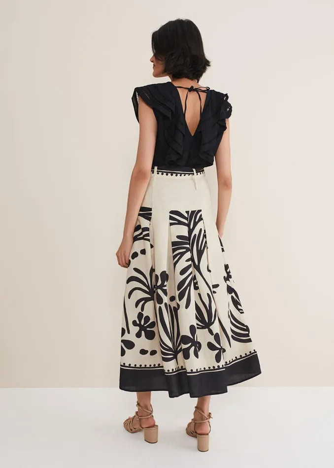 Women Phase Eight Skirts Nava Maxi Skirt Blackecru
