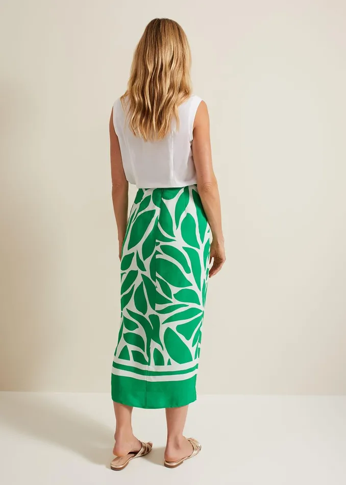 Women Phase Eight Skirts Presley Printed Skirt Green