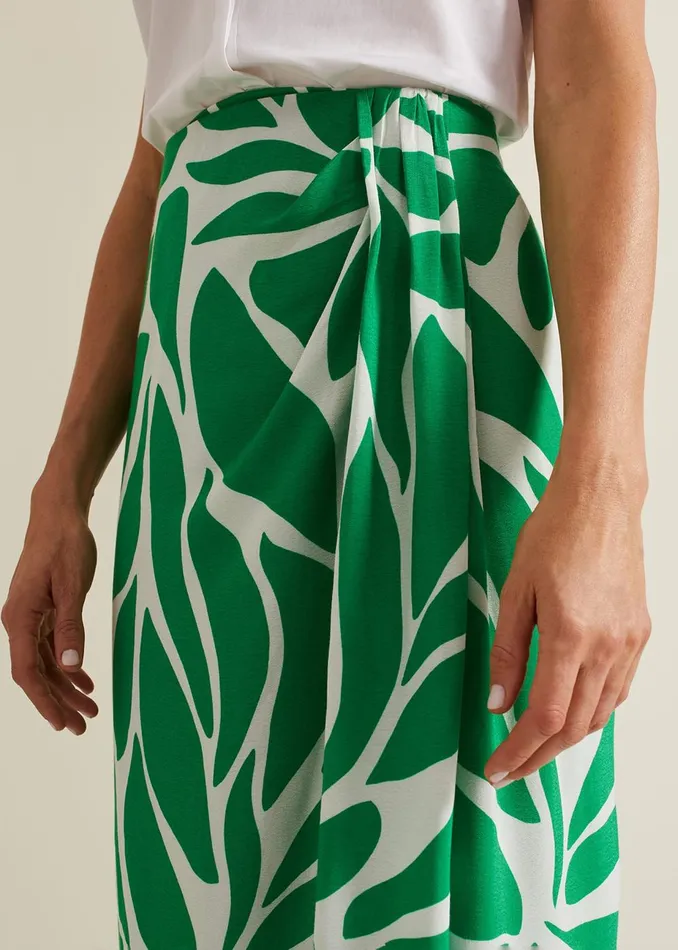 Women Phase Eight Skirts Presley Printed Skirt Green