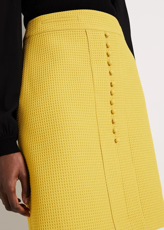 Women Phase Eight Skirts Skye Textured Skirt Mustard