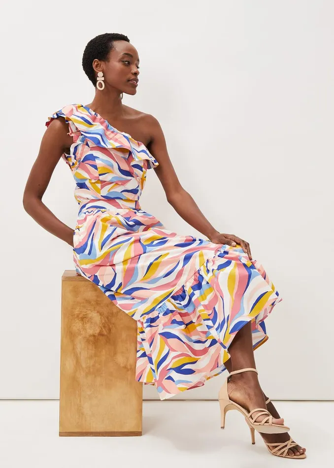 Women Phase Eight Skirts Tyra Wave CoOrd Midi Skirt Multicoloured