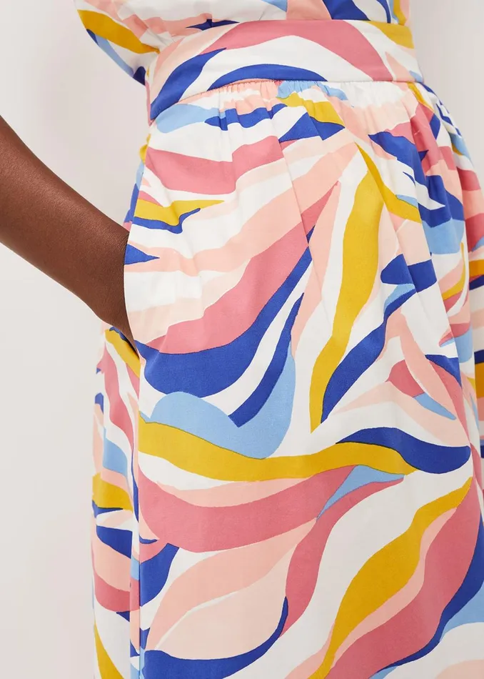 Women Phase Eight Skirts Tyra Wave CoOrd Midi Skirt Multicoloured
