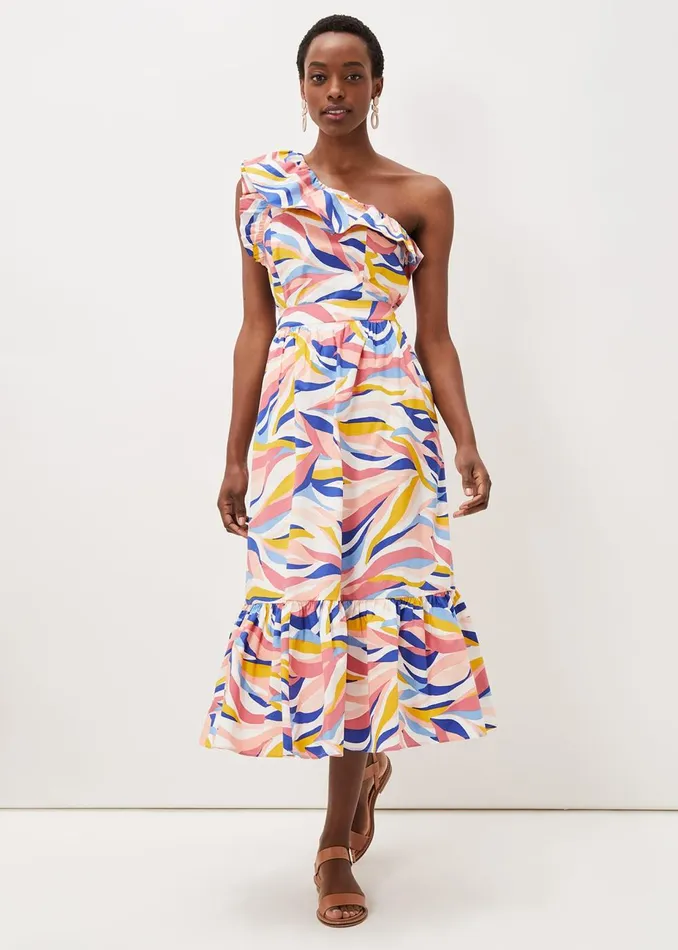 Women Phase Eight Skirts Tyra Wave CoOrd Midi Skirt Multicoloured