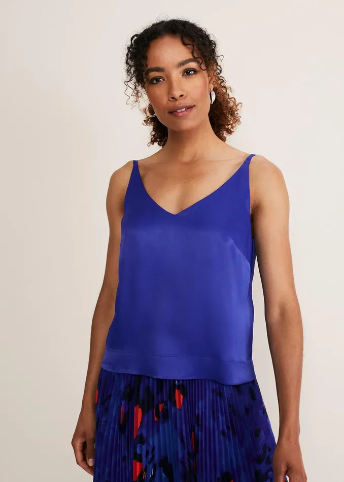 Women Phase Eight Tops and TShirts Alanis Cami Top Cobalt