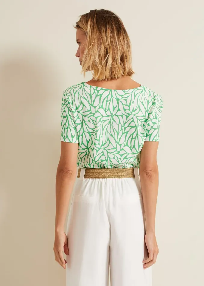 Women Phase Eight Tops and TShirts Alice Leaf Print Top Green