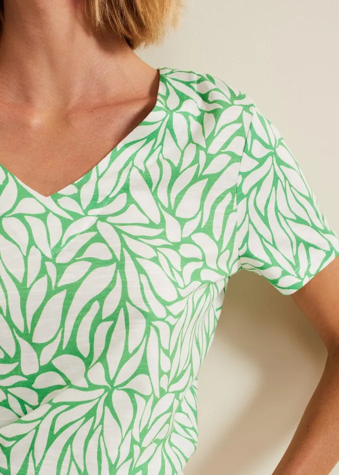 Women Phase Eight Tops and TShirts Alice Leaf Print Top Green