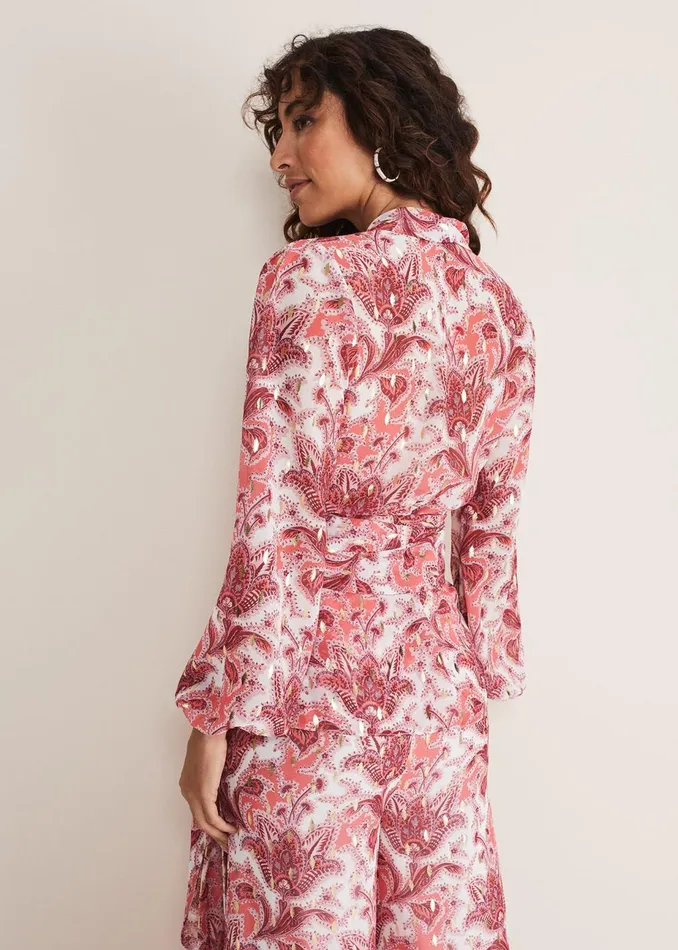 Women Phase Eight Tops and TShirts Arabella Print Top Sunsetmulti