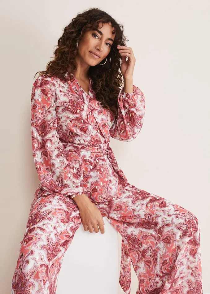 Women Phase Eight Tops and TShirts Arabella Print Top Sunsetmulti