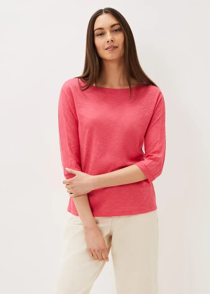 Women Phase Eight Tops and TShirts Belle Scoop Neck Top Pink