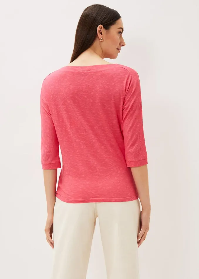 Women Phase Eight Tops and TShirts Belle Scoop Neck Top Pink