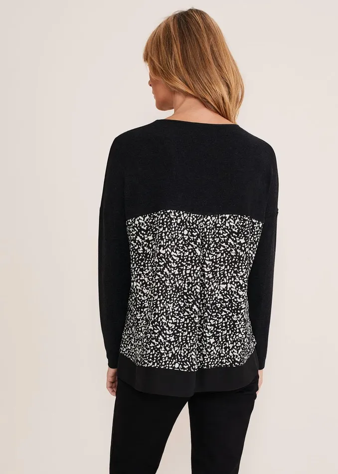 Women Phase Eight Tops and TShirts Bregitta Front Seam Top Blackivory