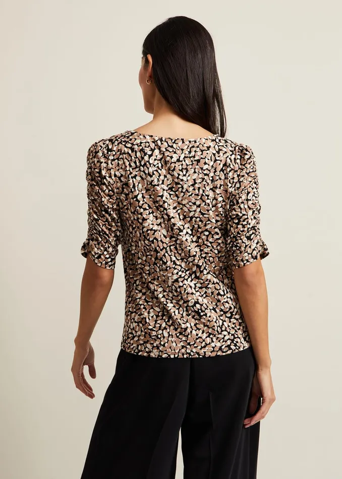 Women Phase Eight Tops and TShirts Brooke Print Top Multicoloured
