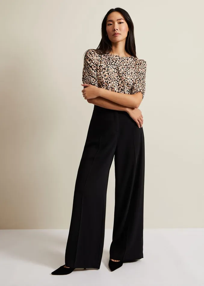 Women Phase Eight Tops and TShirts Brooke Print Top Multicoloured