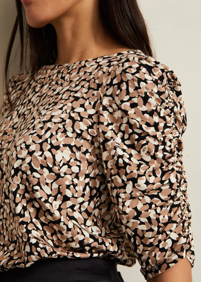 Women Phase Eight Tops and TShirts Brooke Print Top Multicoloured