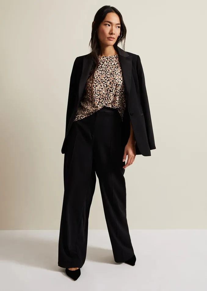 Women Phase Eight Tops and TShirts Brooke Print Top Multicoloured