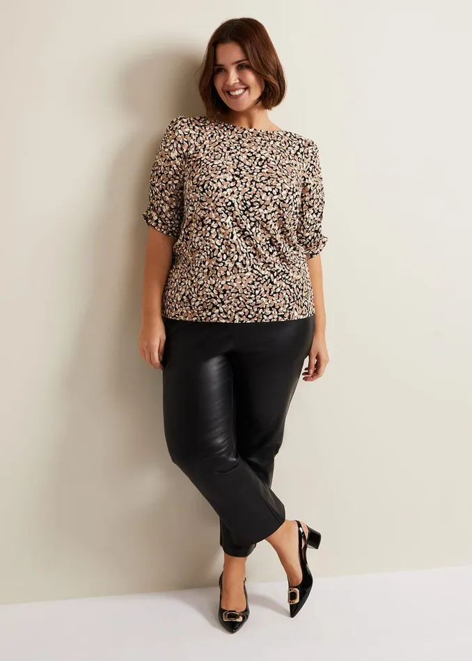 Women Phase Eight Tops and TShirts Brooke Print Top Multicoloured