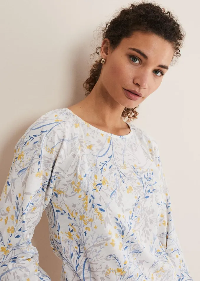 Women Phase Eight Tops and TShirts Candie Watercolour Top Multicoloured