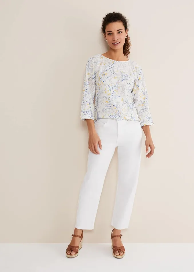 Women Phase Eight Tops and TShirts Candie Watercolour Top Multicoloured