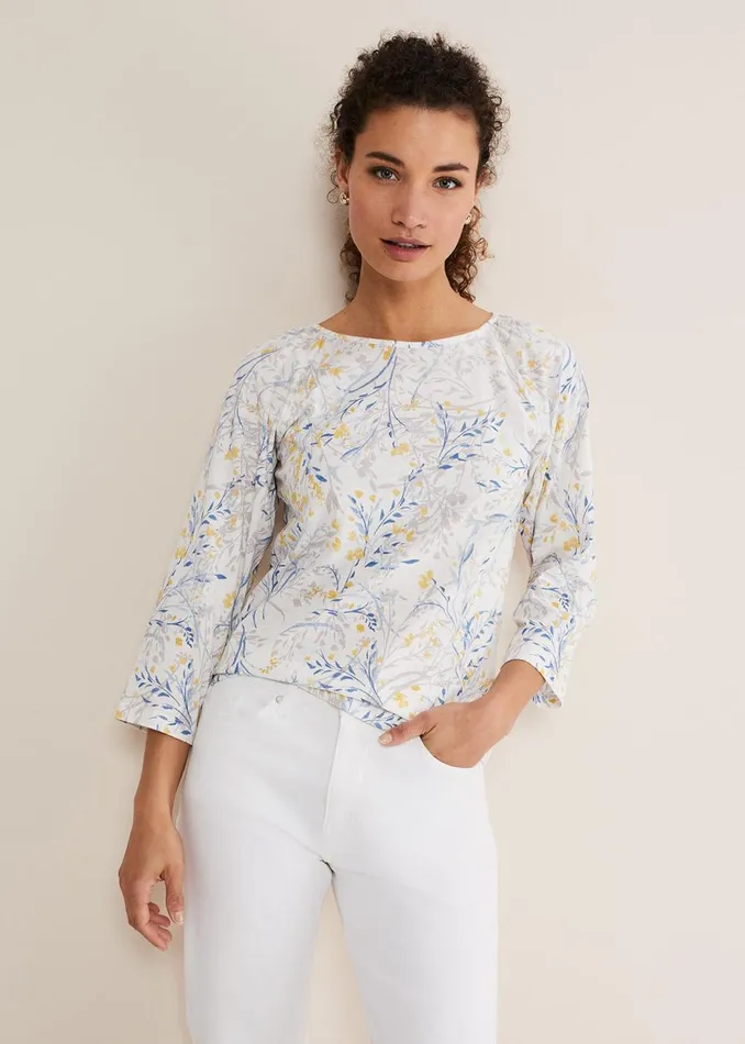 Women Phase Eight Tops and TShirts Candie Watercolour Top Multicoloured