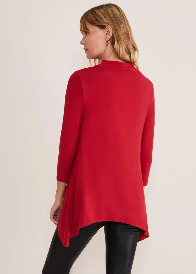 Women Phase Eight Tops and TShirts Chrissie Cowl Swing Top Berry