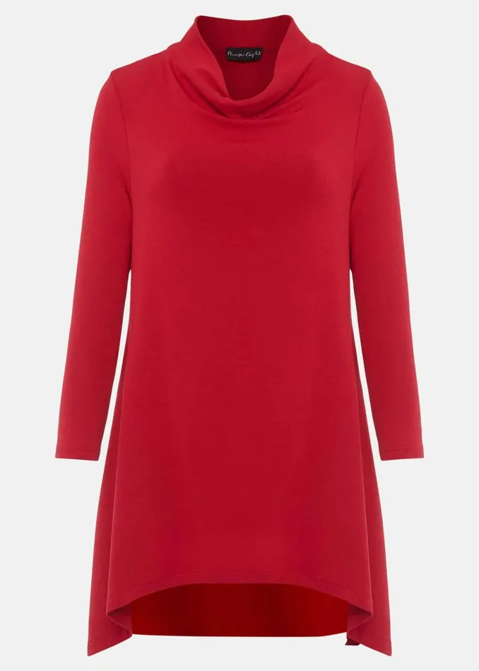 Women Phase Eight Tops and TShirts Chrissie Cowl Swing Top Berry