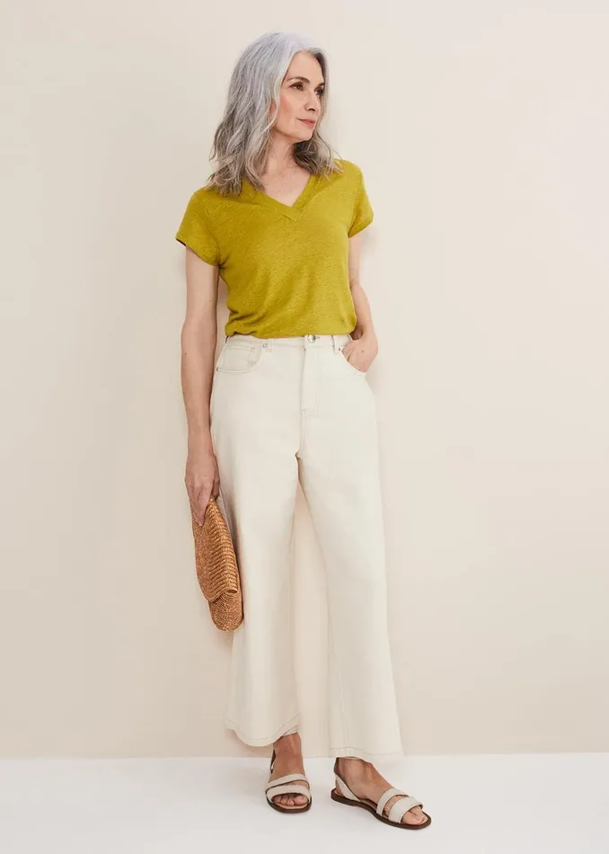 Women Phase Eight Tops and TShirts Emera V Neck Top Lime