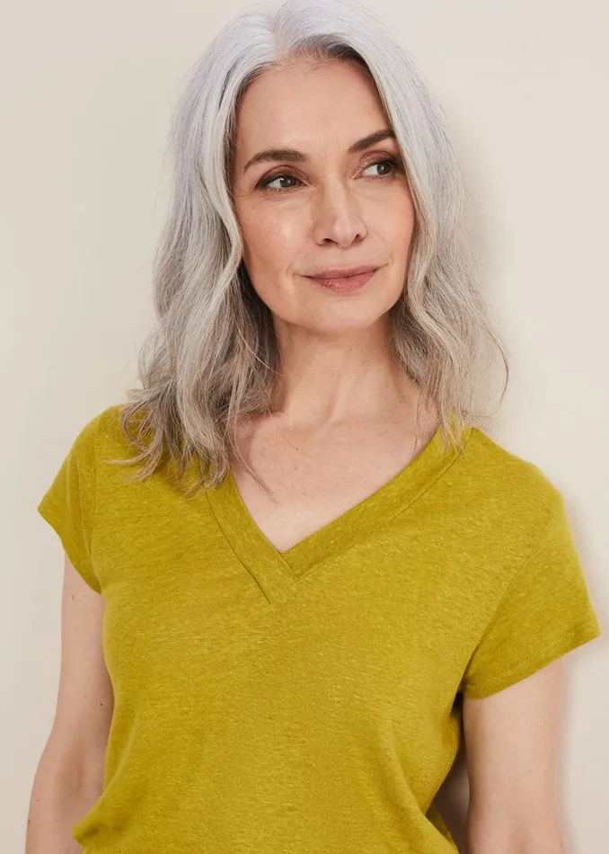 Women Phase Eight Tops and TShirts Emera V Neck Top Lime