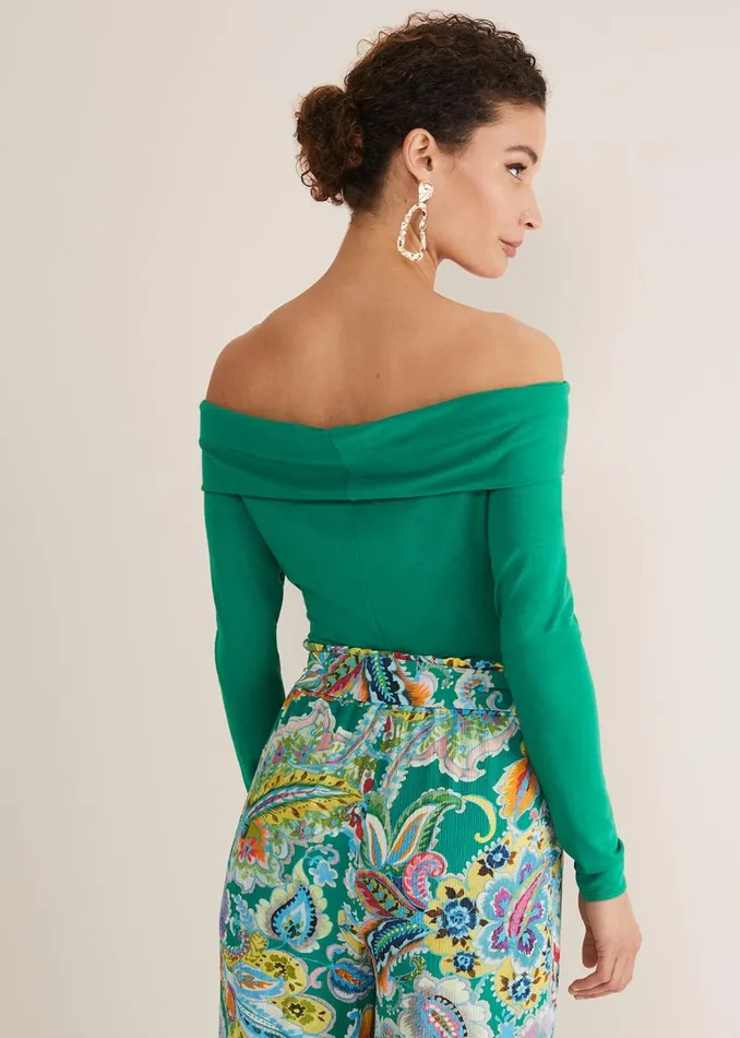 Women Phase Eight Tops and TShirts Emili Bardot Top Green