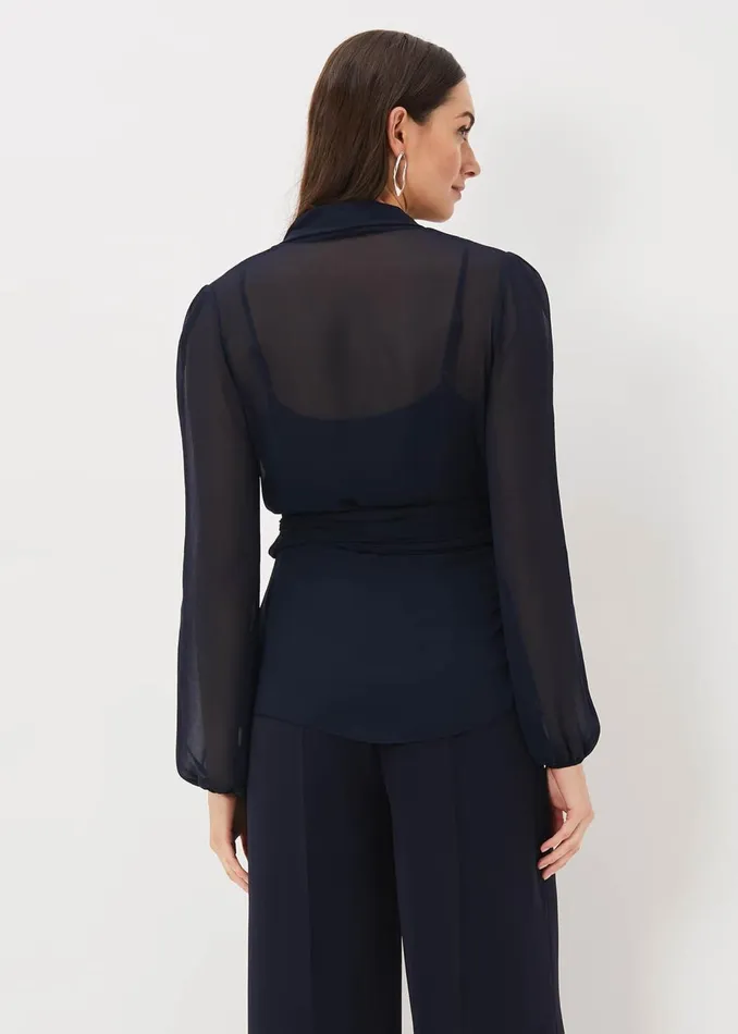 Women Phase Eight Tops and TShirts Florentine CoOrd Top Navy