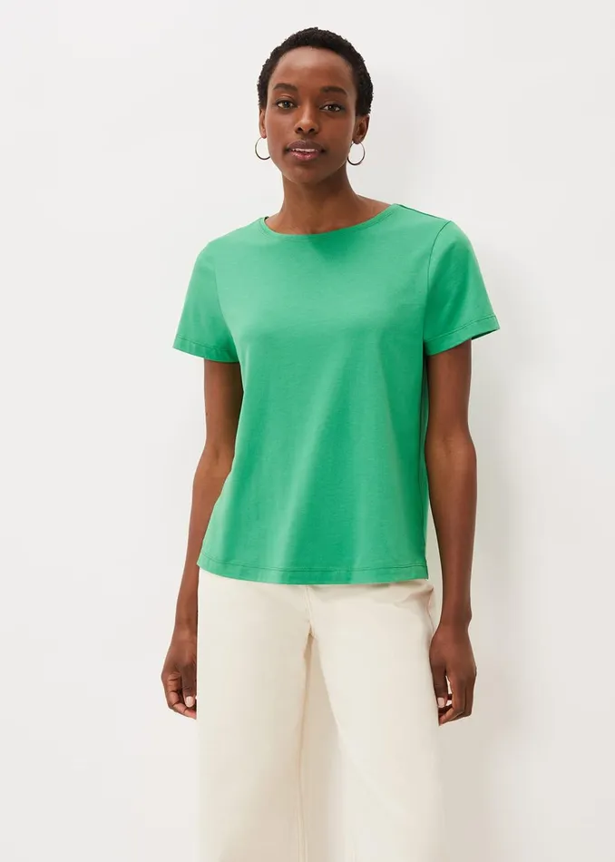 Women Phase Eight Tops and TShirts Huntly Stitch Detail TShirt Emerald