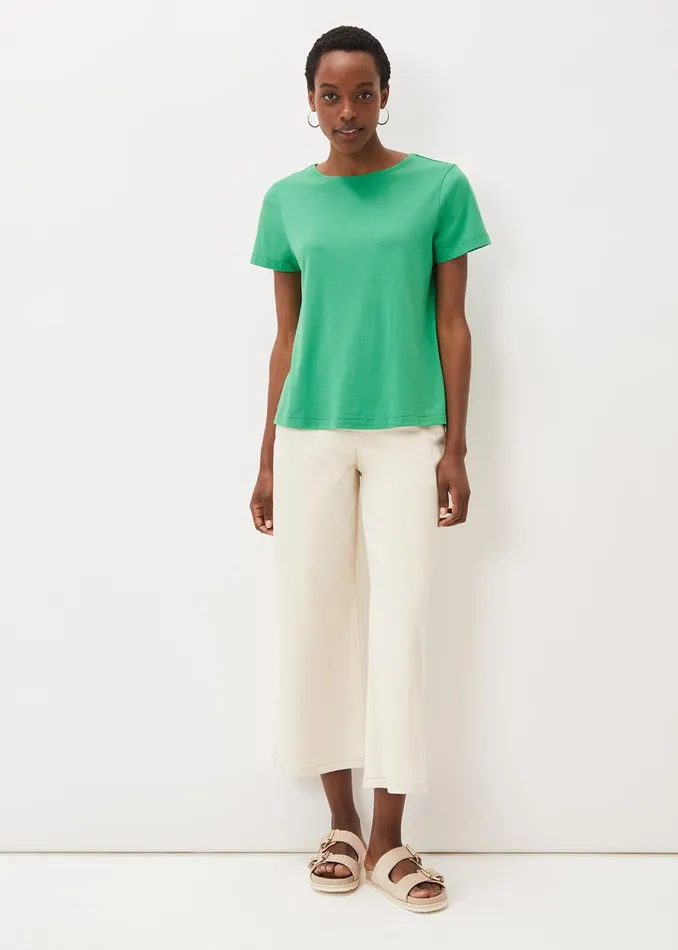 Women Phase Eight Tops and TShirts Huntly Stitch Detail TShirt Emerald