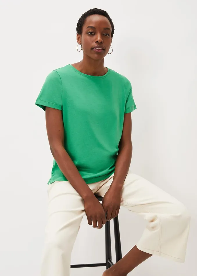 Women Phase Eight Tops and TShirts Huntly Stitch Detail TShirt Emerald